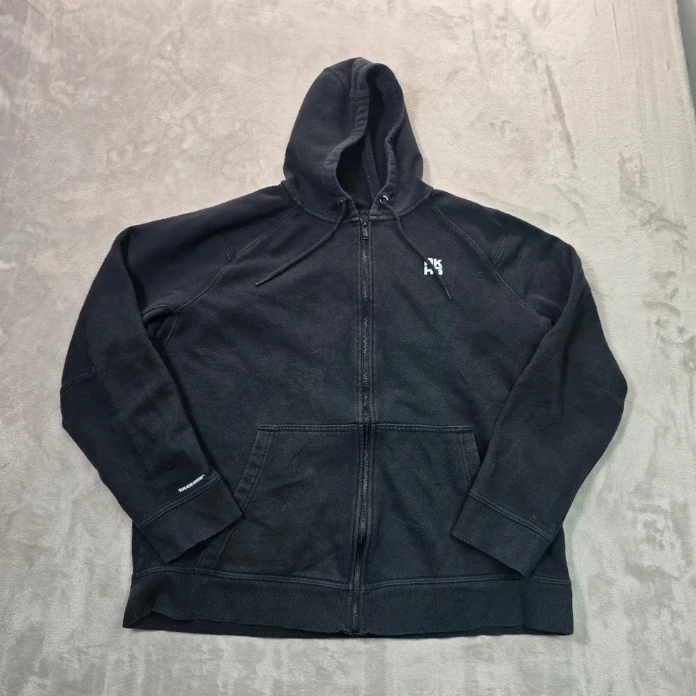 Nike Tech Fleece Full Zip Hoodie Mens XL Black Raglan Sleeve Sweatshirt